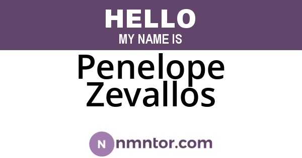 Penelope Zevallos