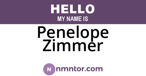 Penelope Zimmer