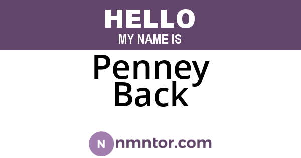 Penney Back