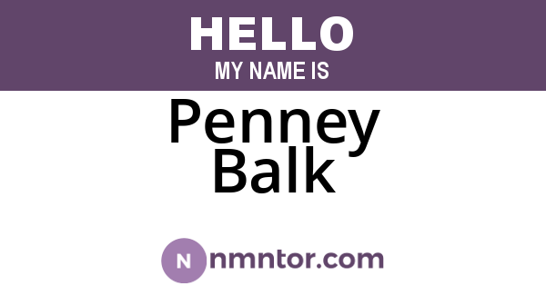 Penney Balk