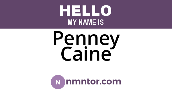 Penney Caine