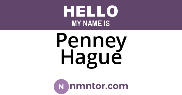 Penney Hague