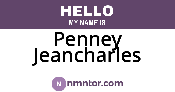 Penney Jeancharles