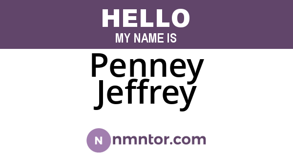 Penney Jeffrey