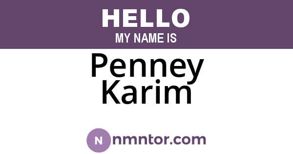 Penney Karim