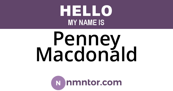 Penney Macdonald