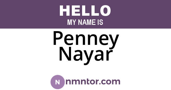 Penney Nayar
