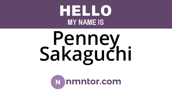 Penney Sakaguchi