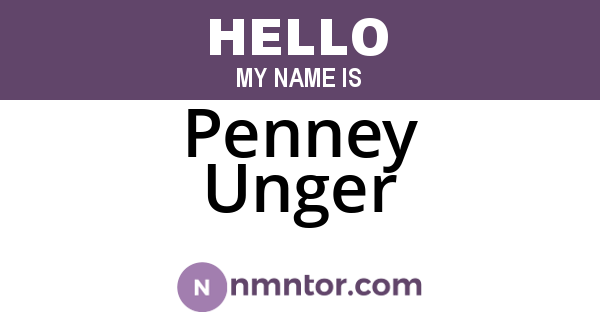 Penney Unger