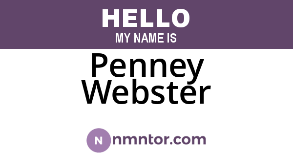 Penney Webster