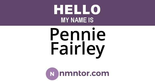 Pennie Fairley