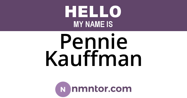 Pennie Kauffman