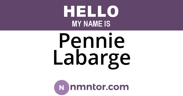 Pennie Labarge