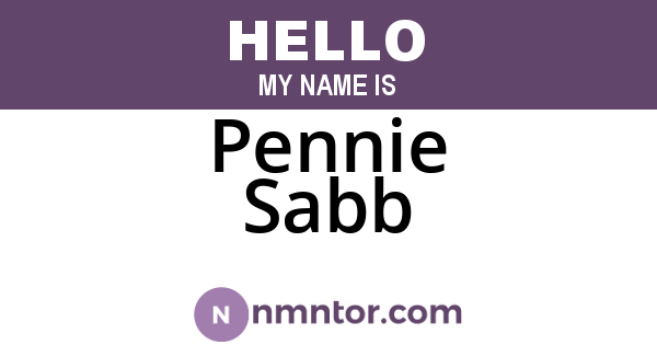 Pennie Sabb