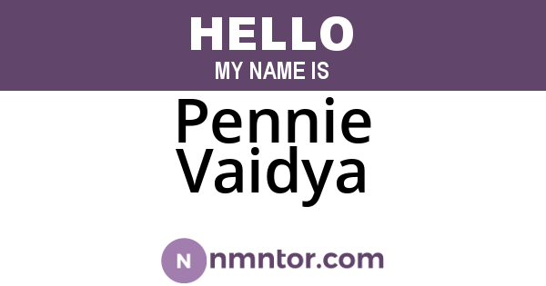 Pennie Vaidya