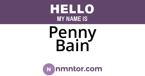 Penny Bain