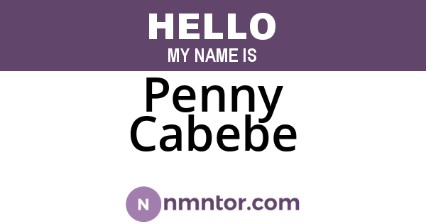Penny Cabebe