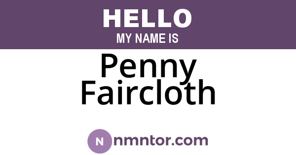 Penny Faircloth