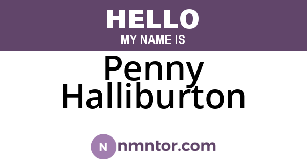Penny Halliburton