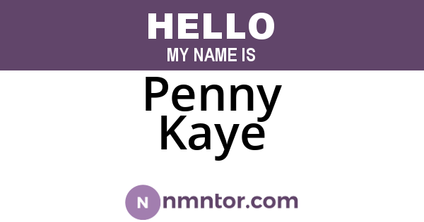 Penny Kaye