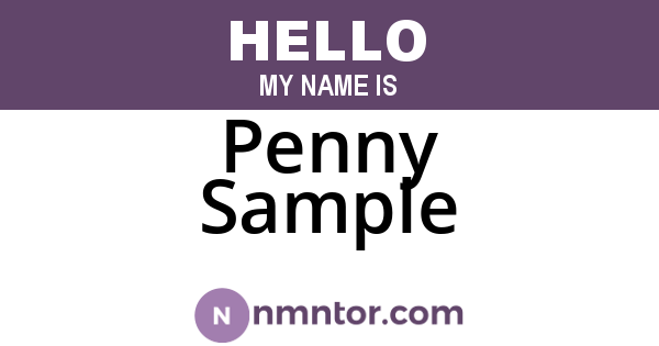 Penny Sample
