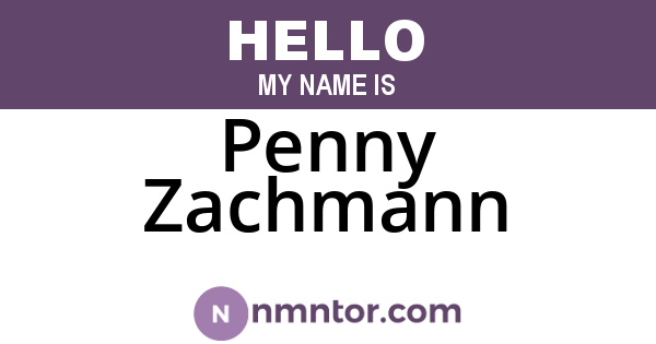 Penny Zachmann