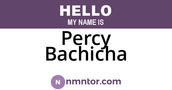 Percy Bachicha