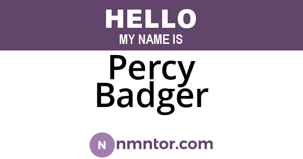 Percy Badger