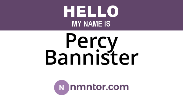 Percy Bannister