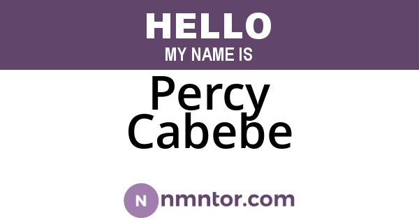 Percy Cabebe