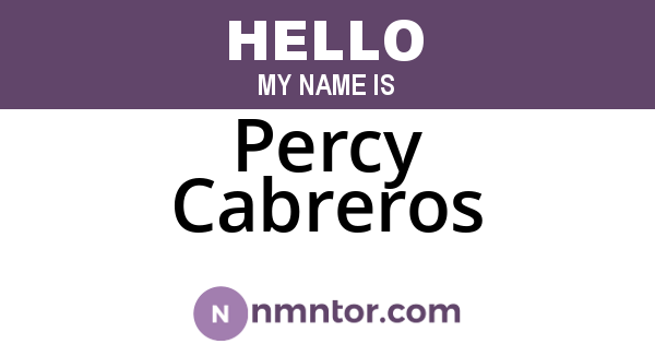 Percy Cabreros