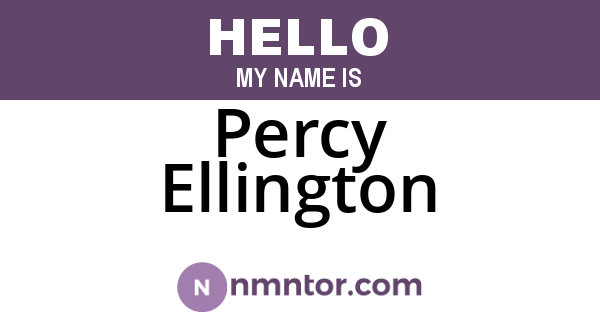 Percy Ellington