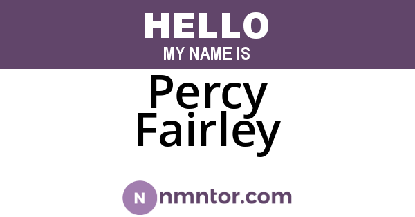 Percy Fairley