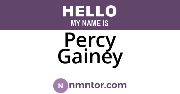 Percy Gainey