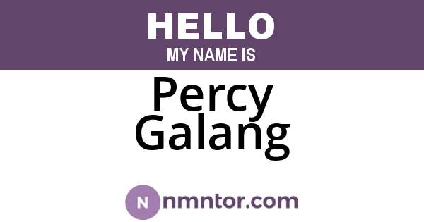 Percy Galang