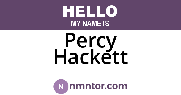 Percy Hackett