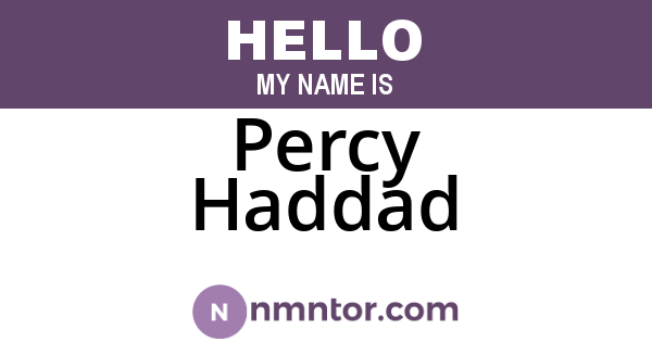 Percy Haddad