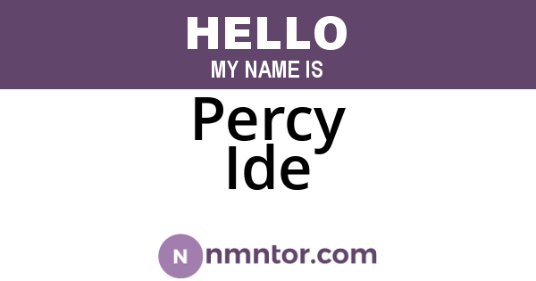 Percy Ide