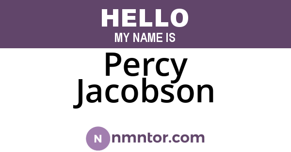 Percy Jacobson