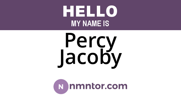 Percy Jacoby