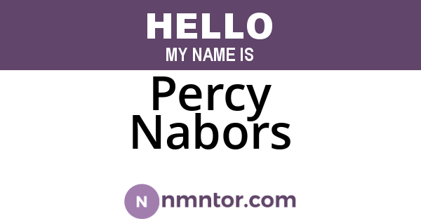 Percy Nabors