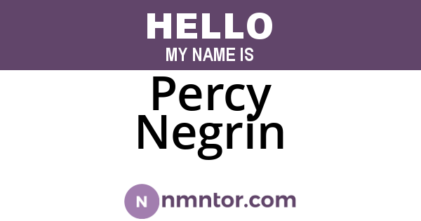 Percy Negrin