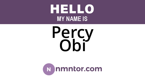 Percy Obi