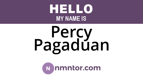 Percy Pagaduan