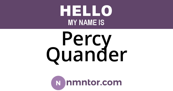 Percy Quander