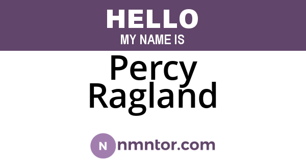 Percy Ragland