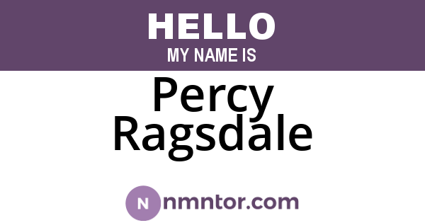 Percy Ragsdale