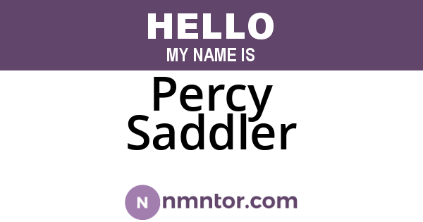 Percy Saddler