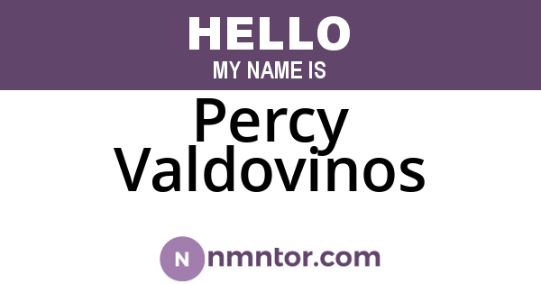 Percy Valdovinos