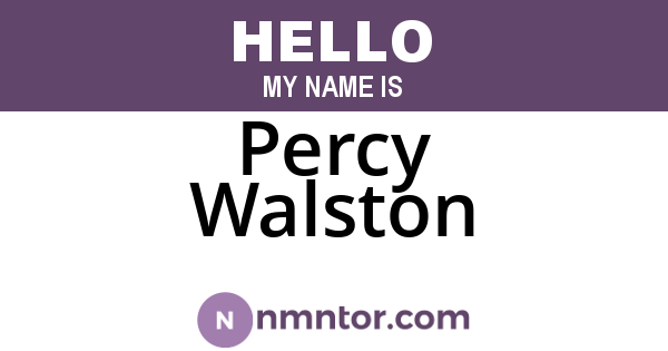 Percy Walston